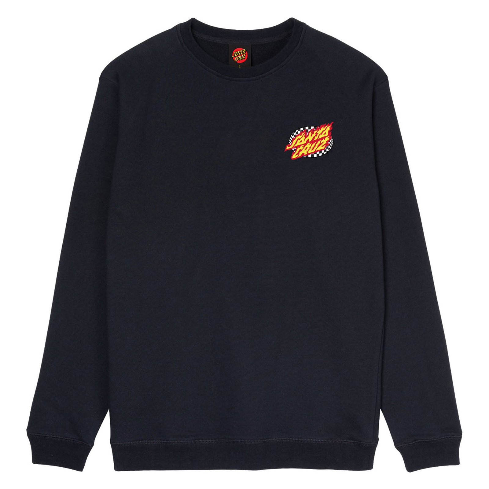 Santa Cruz Santa Cruz - OVAL CHECK FLAME CREW - BLACK